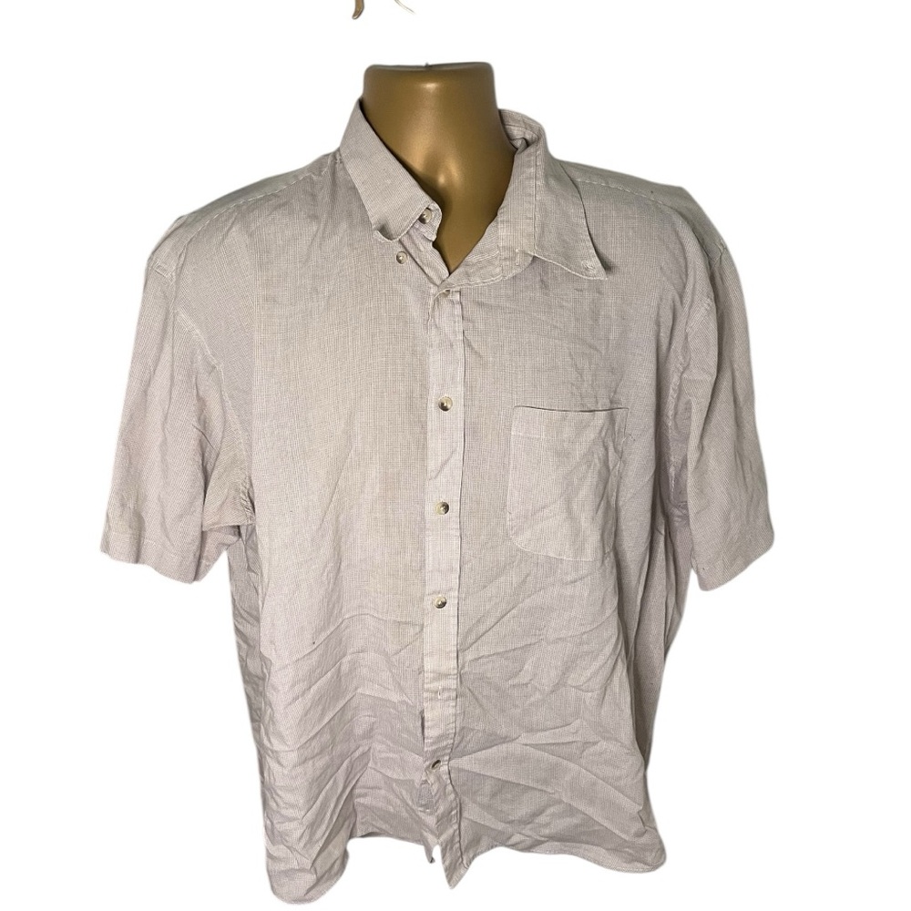 Falcon Bay Classics Single Needle Tailoring Check Short Sleeve Button Front XL